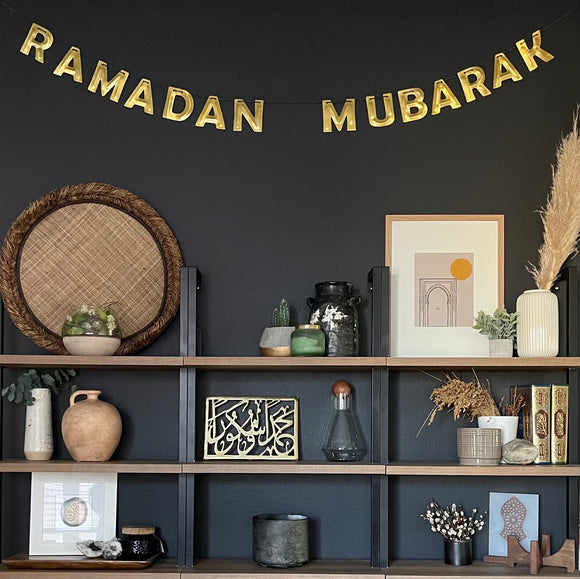 Metal Ramadan & Eid Interchangeable Banner- Final Sale